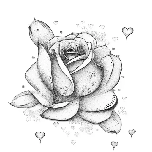 UNCONDITIONAL LOVE WITH FLOWERS tattoo design idea
