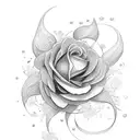 UNCONDITIONAL LOVE WITH FLOWERS tattoo design idea