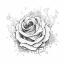 UNCONDITIONAL LOVE WITH FLOWERS tattoo design idea