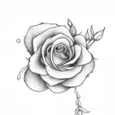 UNCONDITIONAL LOVE WITH FLOWERS tattoo design idea
