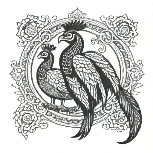 lord murugan vel peacocks tattoo design idea