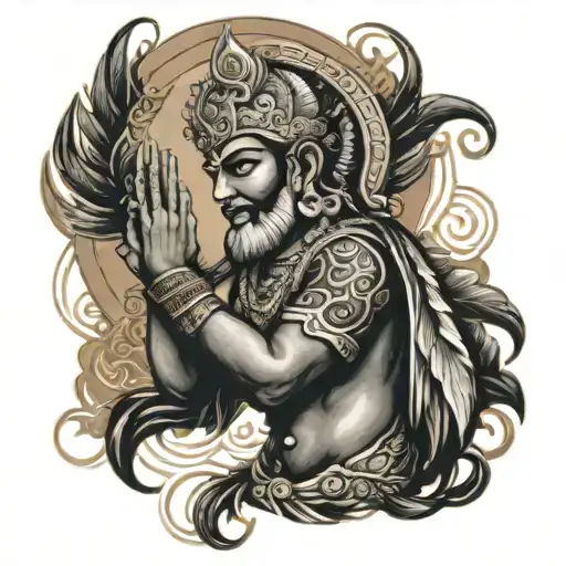 lord murugan arm sleeve tattoo design idea