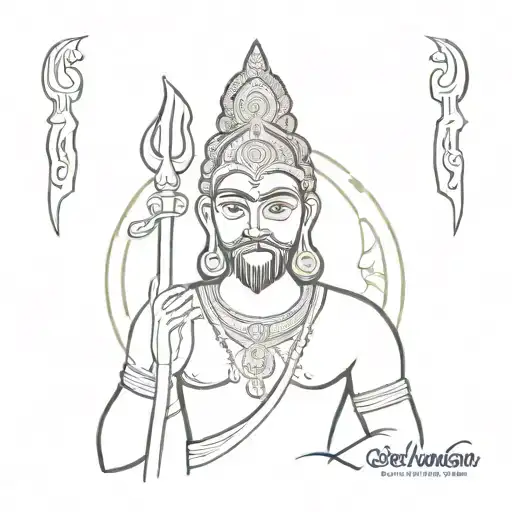 lord murugan vel trident tatto tattoo design idea