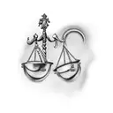 lady justice tattoo design idea