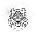 leo zodiac sign tattoo design idea