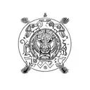 leo zodiac sign tattoo design idea