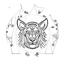 leo zodiac sign tattoo design idea