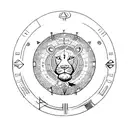 leo zodiac sign tattoo design idea