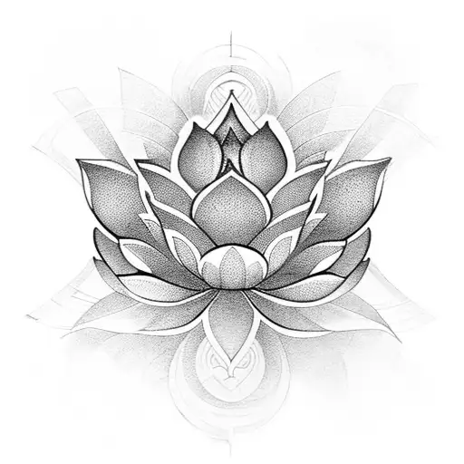 lotos , lotus,  symmetry, geometry, ornamental tattoo  tattoo design idea