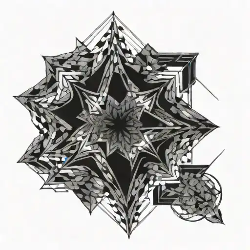fractal pattern tattoo design idea