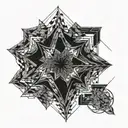 fractal pattern tattoo design idea