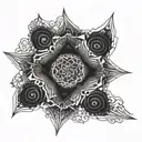 fractal pattern tattoo design idea