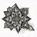 fractal pattern tattoo design idea