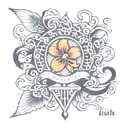 usha my wife name tattoo design idea