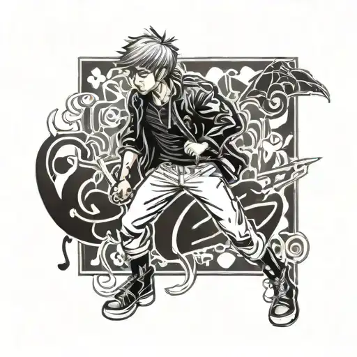 cool teacher Onizuka tattoo design idea