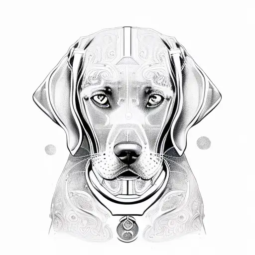 perro weimaraner  tattoo design idea