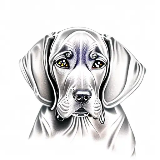 perro weimaraner  tattoo design idea