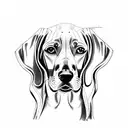 perro weimaraner  tattoo design idea
