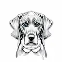 perro weimaraner  tattoo design idea
