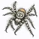 tan jumping spider tattoo design idea