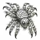 tan jumping spider tattoo design idea