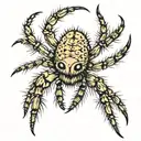 tan jumping spider tattoo design idea