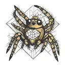 tan jumping spider tattoo design idea