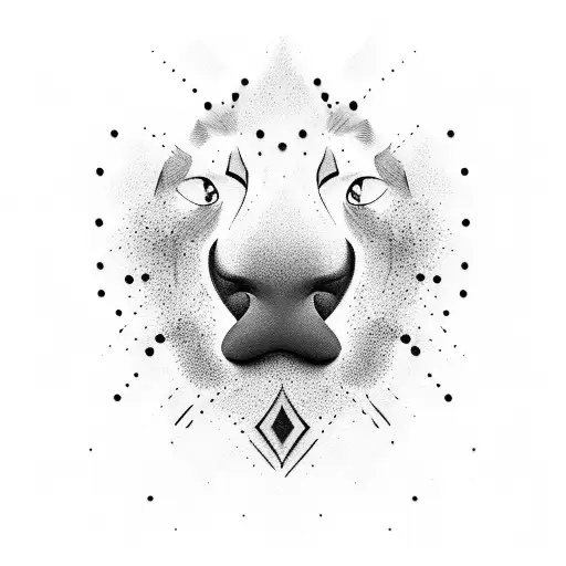 nose print tattoo design idea