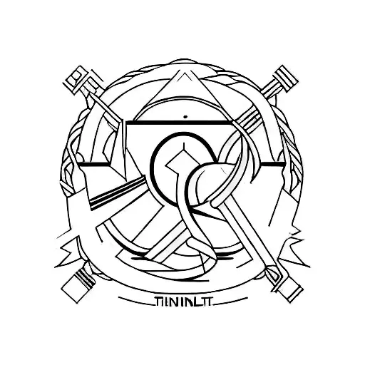 Triathlon symbol with a minimalist twist tattoo design idea