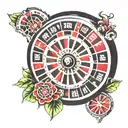 casino roulette wheel tattoo design idea