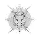 African continent outine with southern cross star constilation.  tattoo design idea