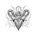 African continent outine with southern cross star constilation.  tattoo design idea