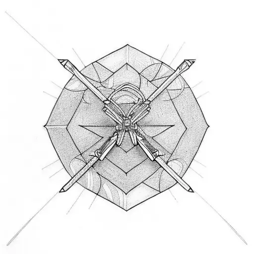 crossbow tattoo design idea