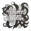 dark sinister lettering tattoo tattoo design idea