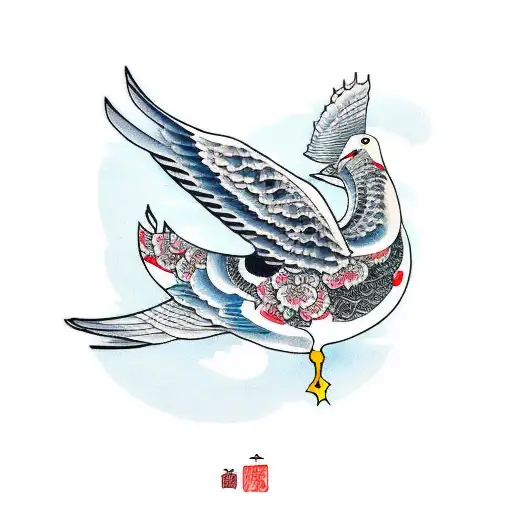 seagull tattoo design idea