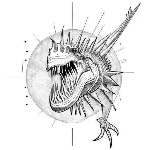 Spinosaurus tattoo design idea