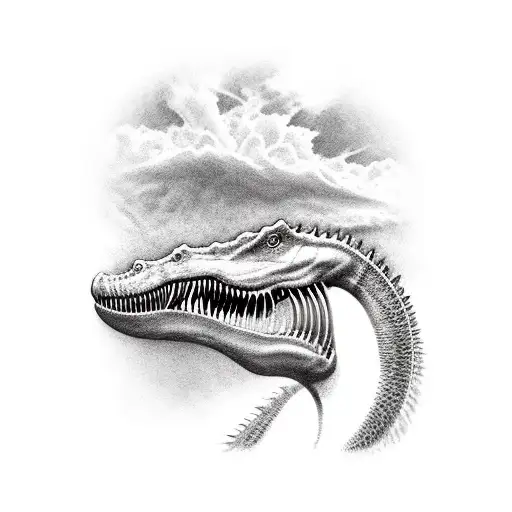 Spinosaurus tattoo design idea