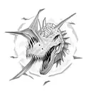 Spinosaurus tattoo design idea