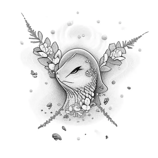 A serene beach scene in Encinitas, California with a feminine touch tattoo design idea