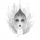 Horizontal fine line tattoo that signifies connection, the ocean, feminine, and includes leaves tattoo design idea