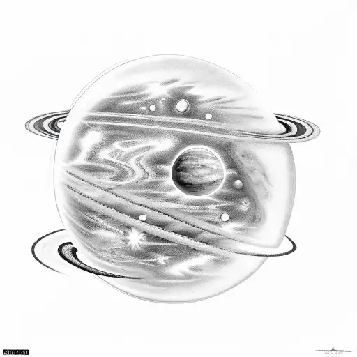 solar system tattoo design idea