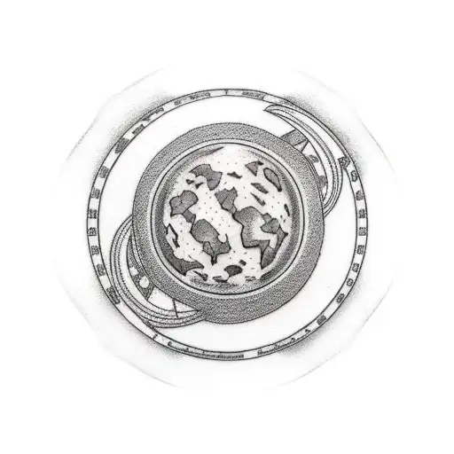 planets tattoo design idea