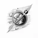planets tattoo design idea