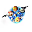 solar system  tattoo design idea