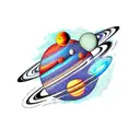 solar system  tattoo design idea