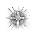 Cross with Holy Trinity tattoo design idea