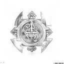 Cross with Holy Trinity tattoo design idea