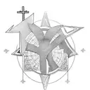 Cross with Holy Trinity tattoo design idea
