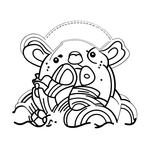 Gummy bears in a small drug baggie tattoo design idea