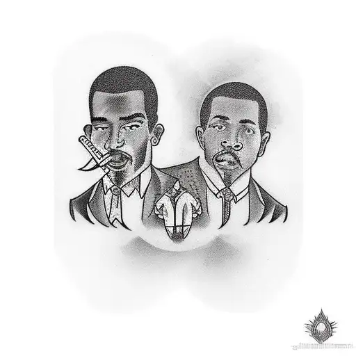 Black guy and white guy passing a blunt (only they forearm are Showing)  tattoo design idea